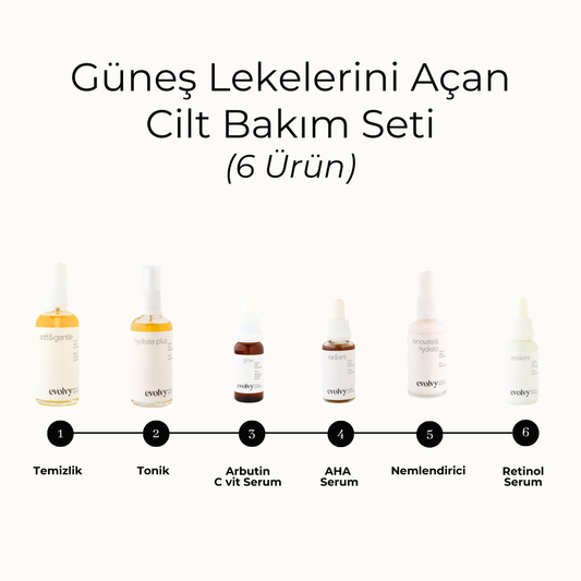 Güneş Lekesi ve Ton Eşitsizliğine Karşı 6 Adımlı Aydınlatıcı Bakım, Roza Dostu, Doğal & Temiz İçerik
