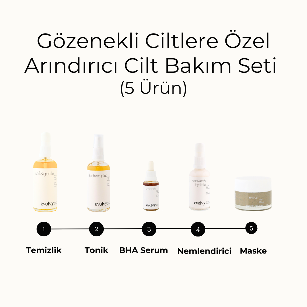 Natural Skin Care Routine Set for Blackhead &amp; White Button (Comedone)