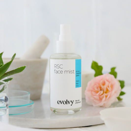 RSC Face Mist: Hyaluronik Asitli Yatıştırıcı Gül Suyu Spreyi, Roza Dostu, %100 Doğal & Temiz İçerik