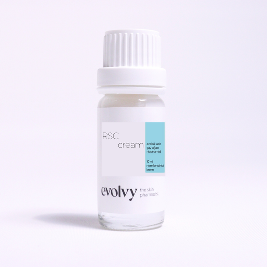 RSC Cream, DENEME BOYU Nemlendirici Krem, Rozalı Cilt Dostu, Azelaik Asit, Çay Ağacı, Niasinamid, Cilt Bariyeri Onarıcı, Sakinleştirici, Doğal ve Vegan