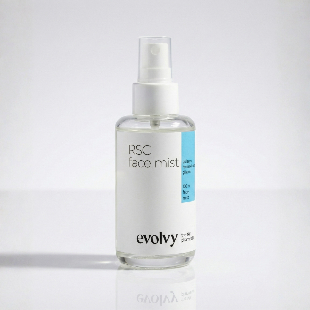RSC Face Mist: Hyaluronik Asitli Yatıştırıcı Gül Suyu Spreyi, Roza Dostu, Doğal & Temiz İçerik