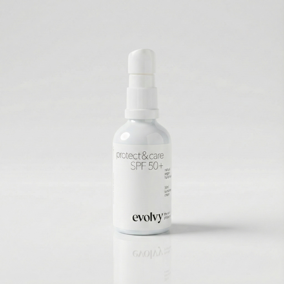 Protect & Care SPF 50+: Leke Karşıtı & Nemlendirici Güneş Koruyucu, Roza Dostu, Doğal & Temiz İçerik