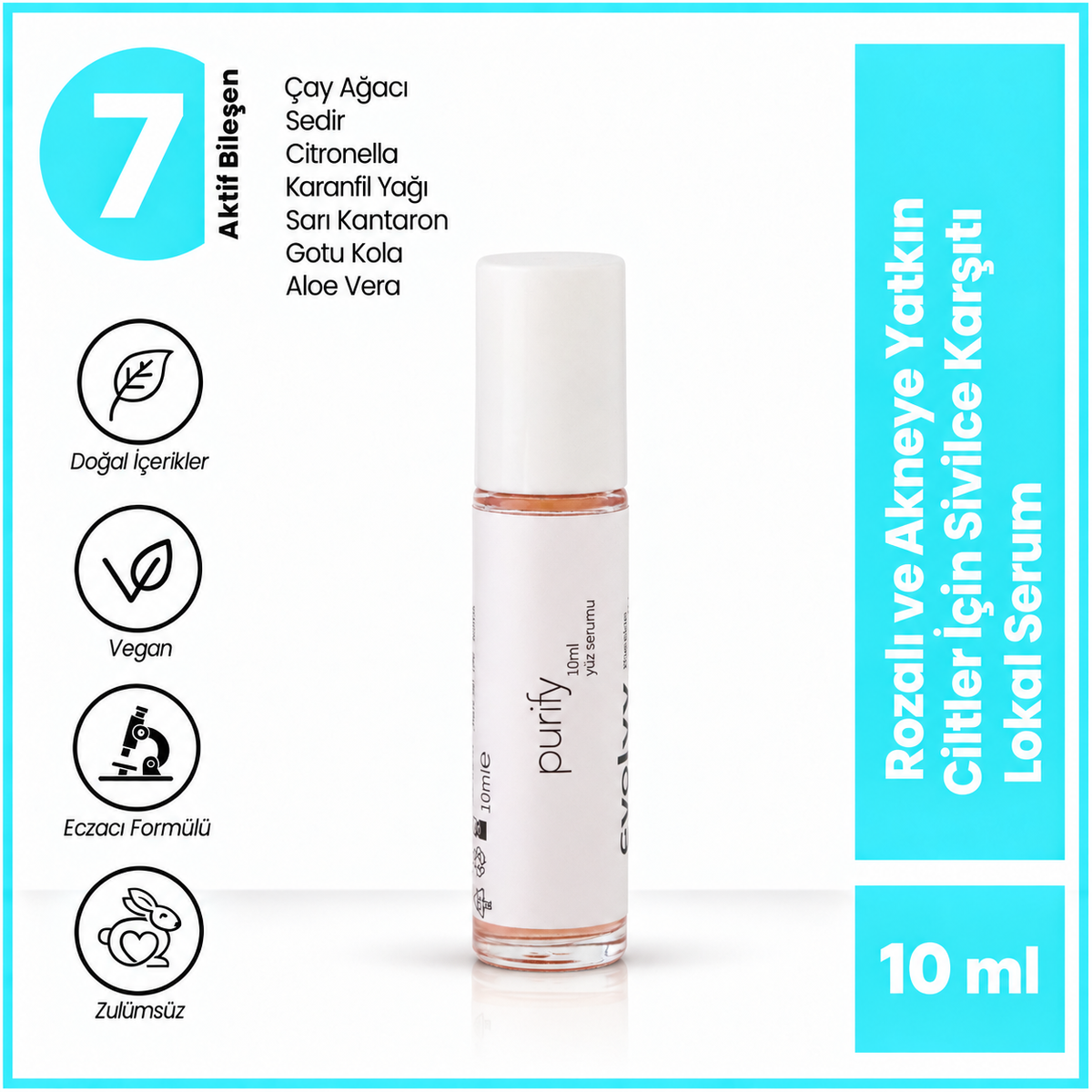 Purify – Rozalı ve Akneye Yatkın Ciltler İçin Sivilce Karşıtı Lokal Serum