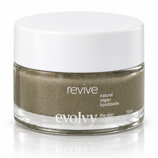 Revive Yüz Bakım Maskesi, Gözenek Temizleyici, Cilt Dengeleyici, Işıltı Verici, Kaolin Kil, Spirulina, Portakal, Doğal, Vegan