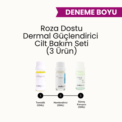 Kızarıklık ve Hassasiyete Karşı DENEME BOYU 3'lü Dermal Güçlendirici Cilt Bakım Seti