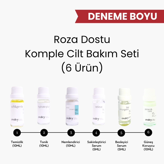 Kızarıklık ve Hassasiyete Karşı Destek, DENEME BOYU 6’lı Cilt Bakım Seti – Hassas ve Kızaran Ciltler İçin Özel Rutin, Eczacı Formülasyonu, Doğal ve Vegan