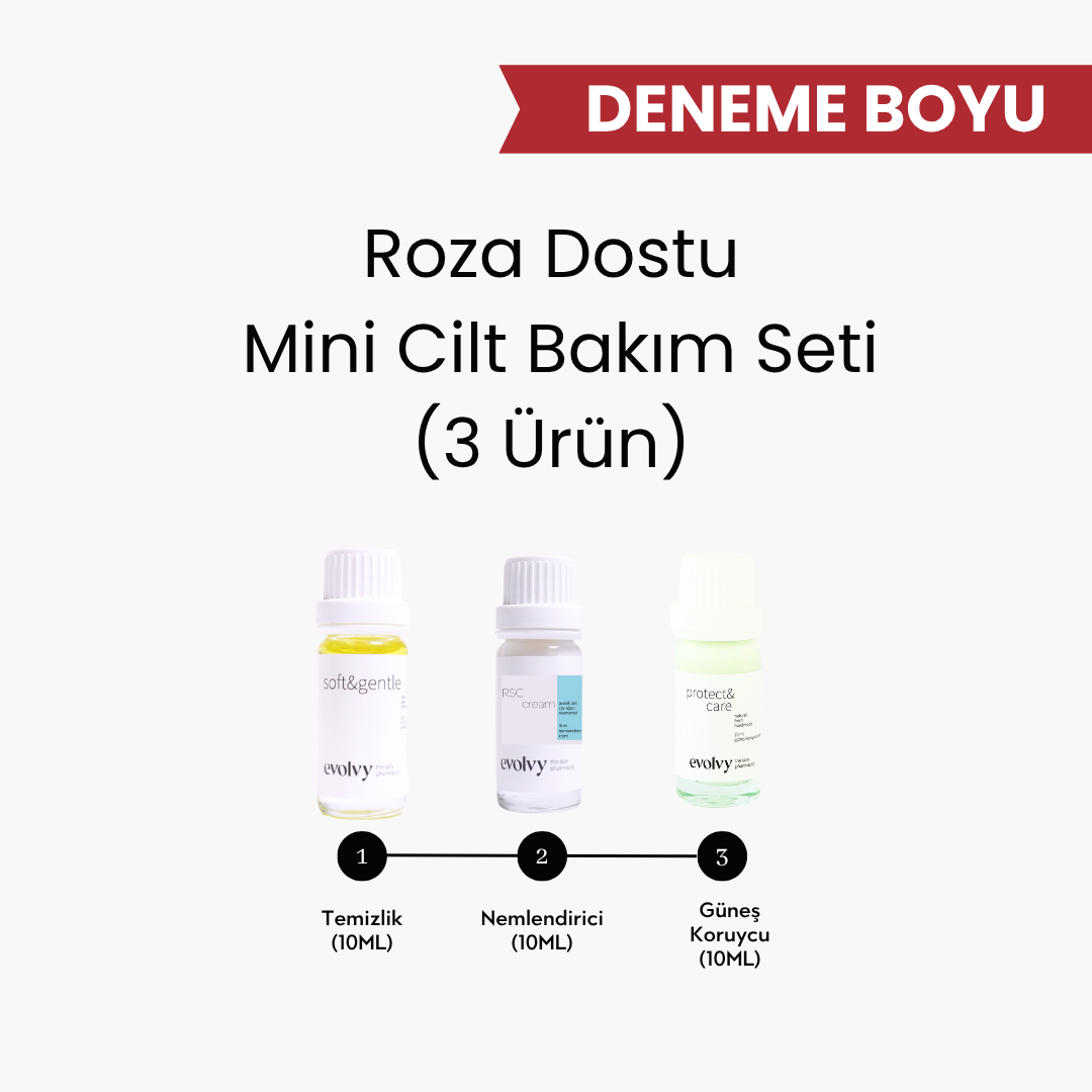 Kızarıklık ve Hassasiyete Karşı Destek -DENEME BOYU- 3'lü Ekonomik Cilt Bakım Seti – Hassas ve Kızaran Ciltler İçin Özel Rutin, Eczacı Formülasyonu, Doğal ve Vegan