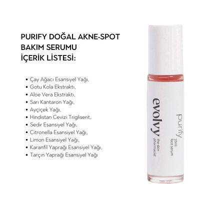 Purify – Rozalı ve Akneye Yatkın Ciltler İçin Sivilce Karşıtı Lokal Serum, Doğal ve Vegan