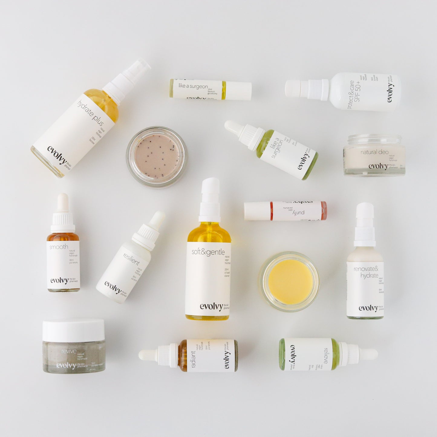 Antiaging Serum Seti - 3 Ürün, Pürüzsüzleştirici, Aydınlatıcı, Sıkılaştırıcı, Rozalı Cilt Dostu, Doğal, Vegan