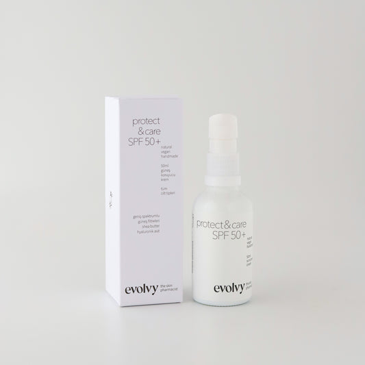 Protect & Care SPF 50+: Leke Karşıtı & Nemlendirici Güneş Koruyucu, Roza Dostu, Doğal & Temiz İçerik