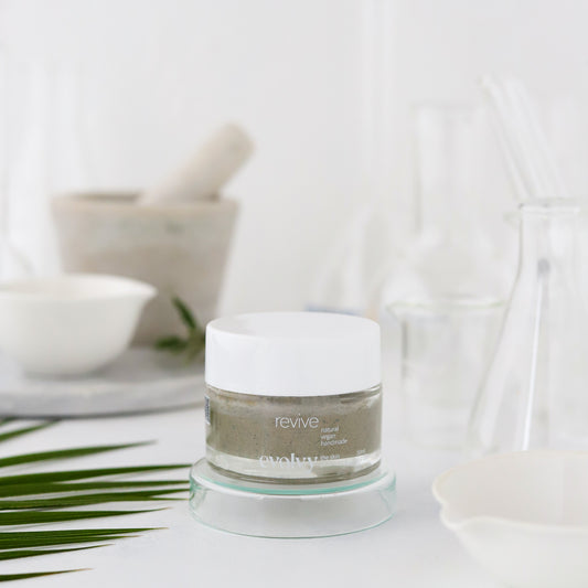 Revive Yüz Bakım Maskesi, Gözenek Temizleyici, Cilt Dengeleyici, Işıltı Verici, Kaolin Kil, Spirulina, Portakal, Doğal, Vegan