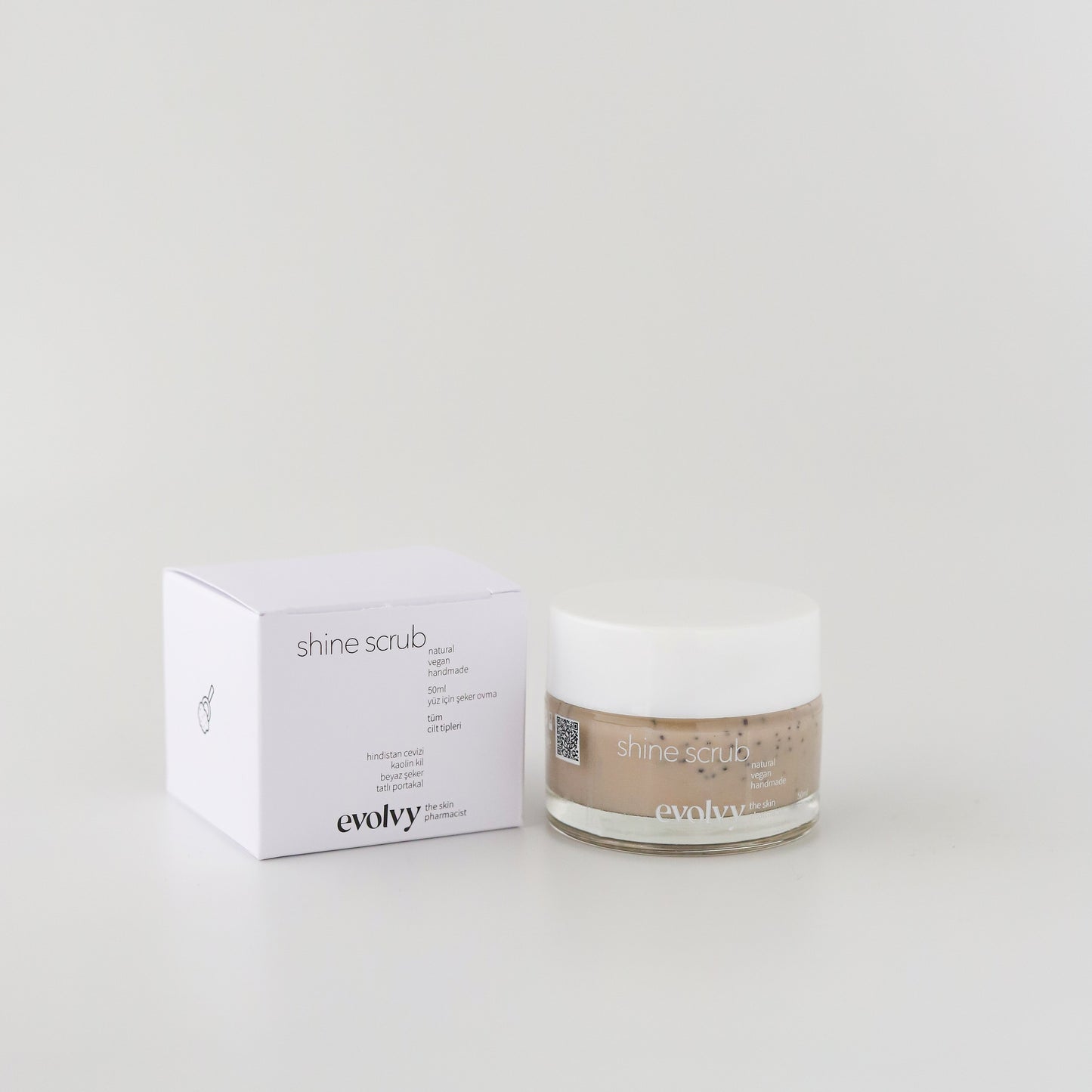 Shine Scrub: Işıltı Veren Nazik Arındırıcı & Nemlendirici Peeling, Roza Dostu, Doğal & Temiz İçerik